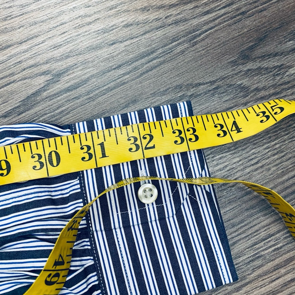 Camicissima Navy & White Stripe Slim Shirt 15.5 - Picture 5 of 5